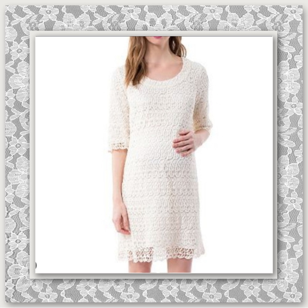Pip & Vine by Rosie Pope Lace Overlay Maternity Dress